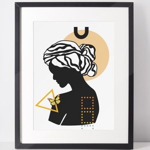Modern Wall Art Print Abstract Woman Unframed